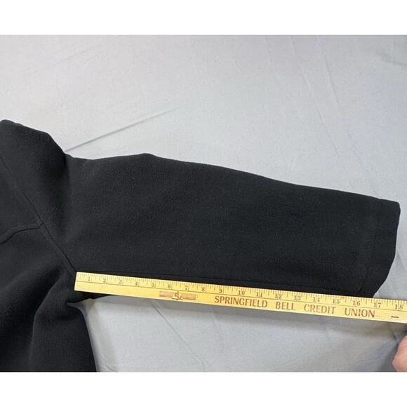 St. John’s Bay Men’s Pea Coat Large Black Wool Blend Classic Winter Jacket - Picture 4 of 9